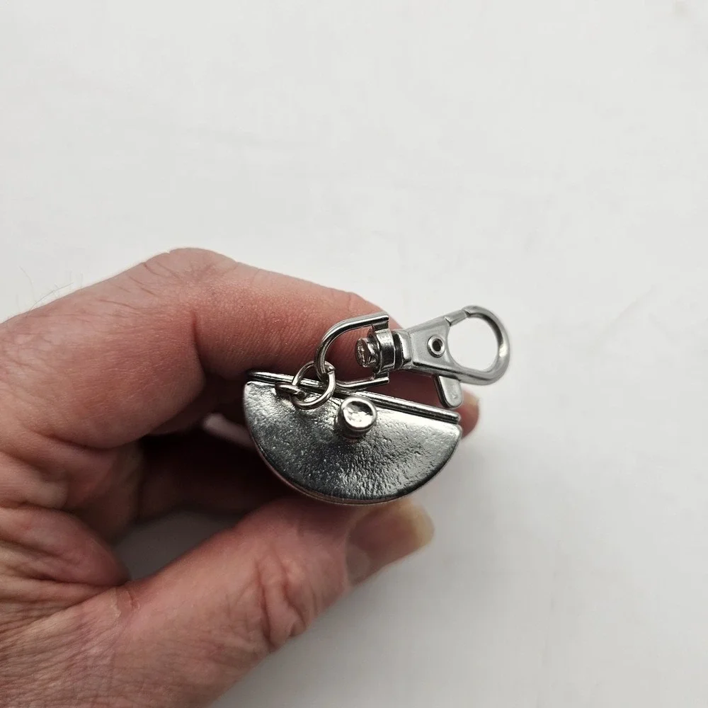 Disney Mickey Mouse Pink Rhinestone Drink Cup‎ Keychain Bag Charm Bling